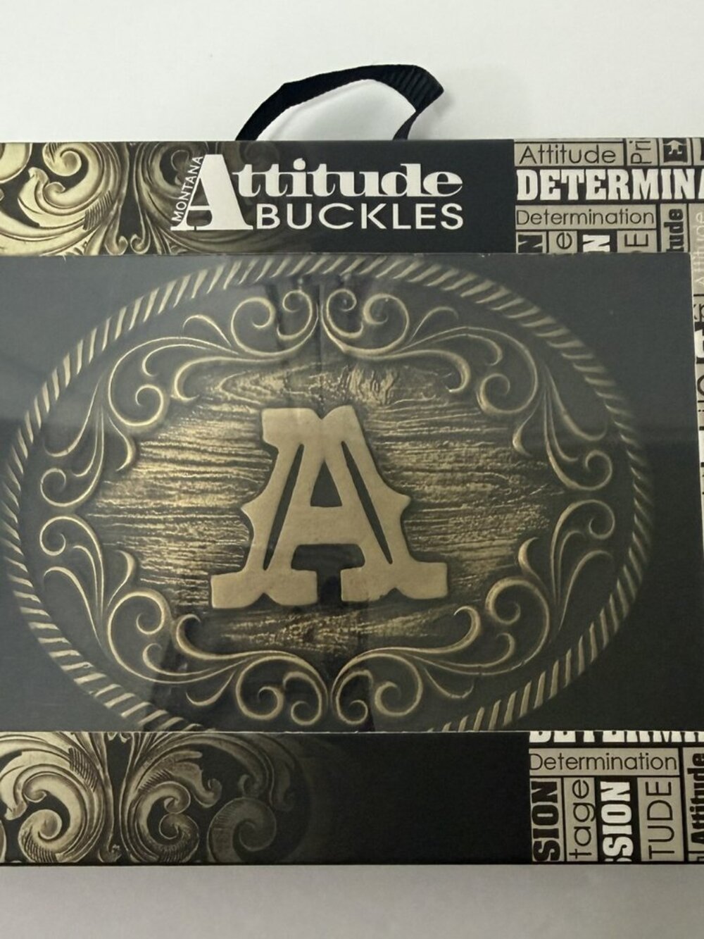 NEW Montana Silversmiths Filigree Initial Attitude Belt Buckle "A"